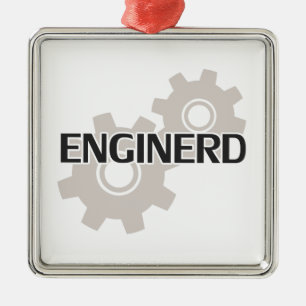 Enginerd Engineer Nerd Metal Ornament