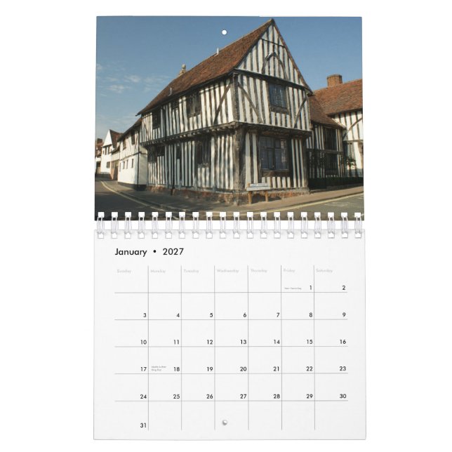 England 2015 Calendar (Jan 2027)