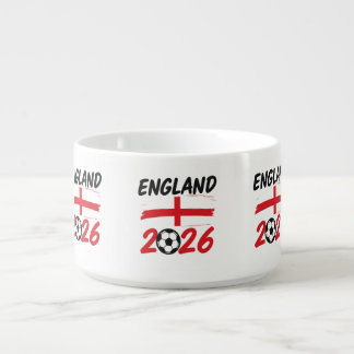 England 2026 Soccer Fan Design, Cross and Football Bowl