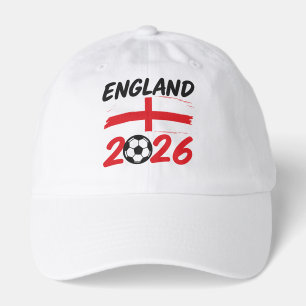 England 2026 Soccer Fan Design, Cross and Football Hat