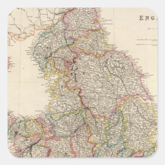 England 3 square sticker (Front)