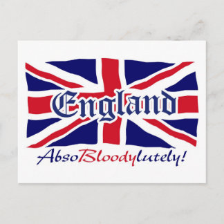 England Absobloodylutely 4 Postcard