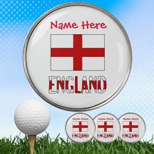 England and English Flag Red Personalization  Golf Ball Marker