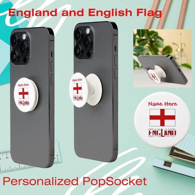 England and English Flag Red Personalization  PopSocket (Creator Uploaded)