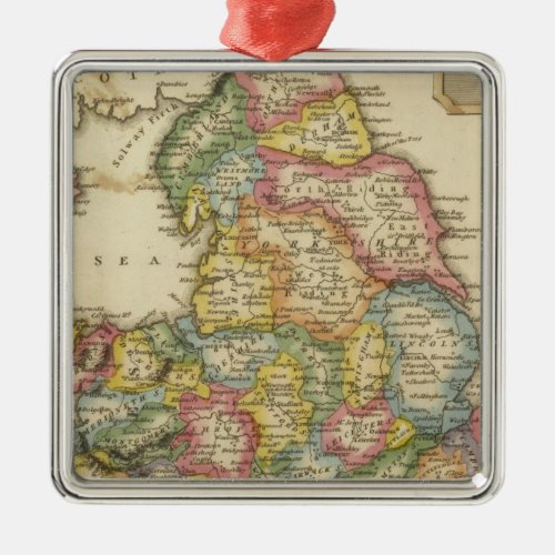 England and Wales Metal Ornament