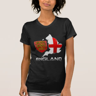 England: Arms, Flag & Map T-Shirt