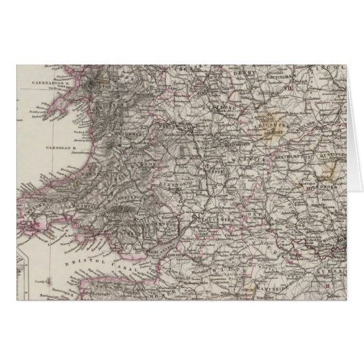 England Atlas Map Cards (Front Horizontal)