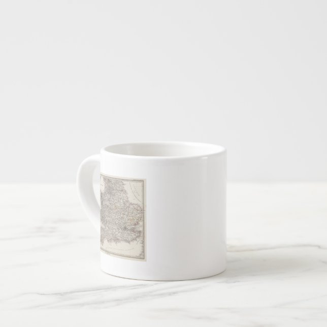 England Atlas Map Espresso Cup (Front Left)