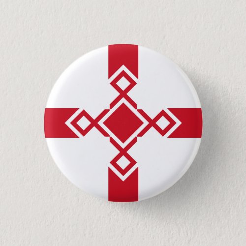 England Badge _ Anglo_Saxon Rune Cross Pinback Button