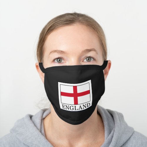 England Black Cotton Face Mask