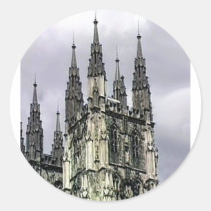 England Canterbury Church Spirals 1 The MUSEUM Zaz Classic Round Sticker