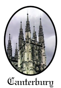 England Canterbury Church Spirals Black jGibney Magnet