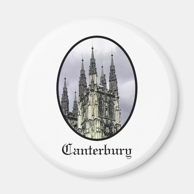 England Canterbury Church Spirals Black jGibney Magnet (Front)