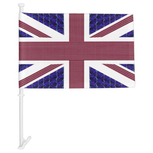 England Car Flag made with images of Gemstones