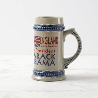 ENGLAND Celebrates US President Obama Souvenir Beer Stein