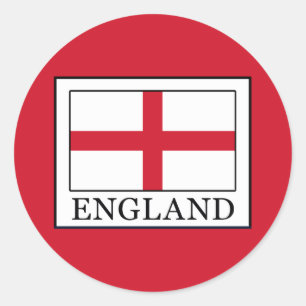 England Classic Round Sticker