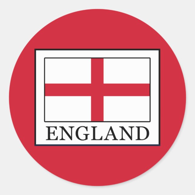 England Classic Round Sticker (Front)
