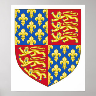England Coat of Arms (1340) Poster