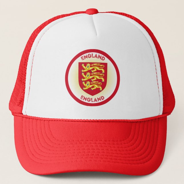 England Coat of Arms Circle Shape  Trucker Hat (Front)