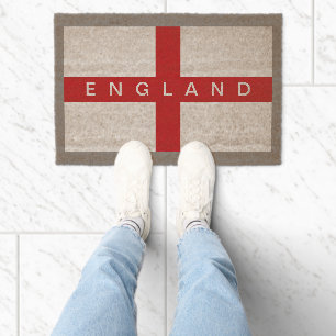 England country flag coco coir fiber doormat