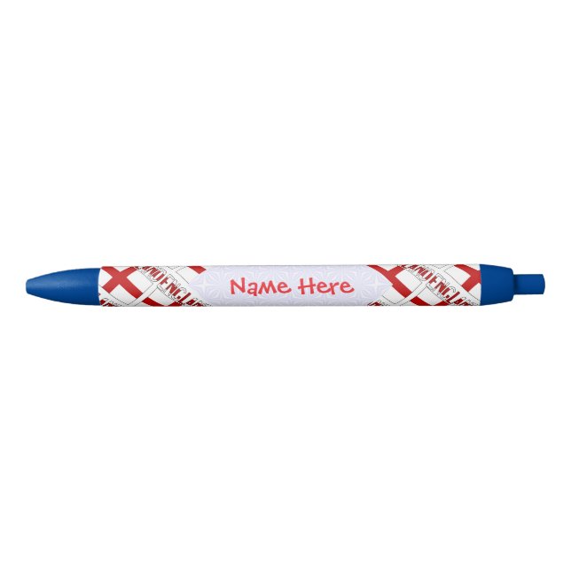 England English Flag Tiled Red Personalized  Pen (Front)