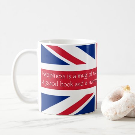 England English Happiness Tea Book Narrowboat Mug
