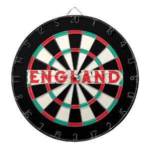 ENGLAND English Old Classic Design Red Text Dart Board