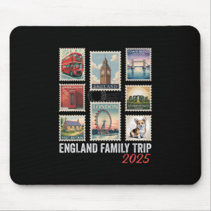 England Family Trip 2025 Postage Stamp London Eye  Mouse Pad