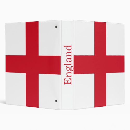 England Flag 3 Ring Binder