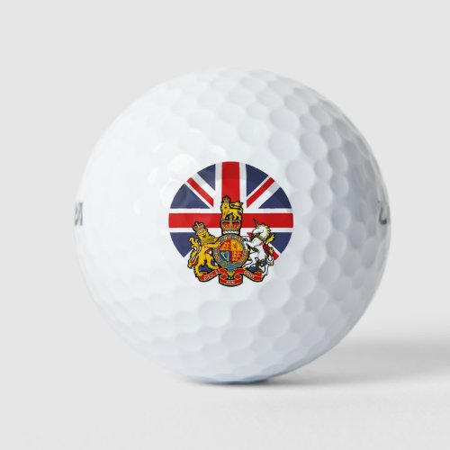 England Flag and Crest  Golf Balls