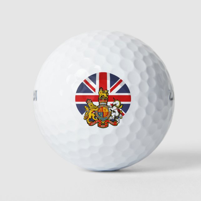 England Flag and Crest  Golf Balls (Front)