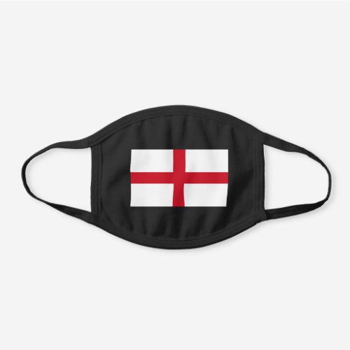 England Flag Black Cotton Face Mask