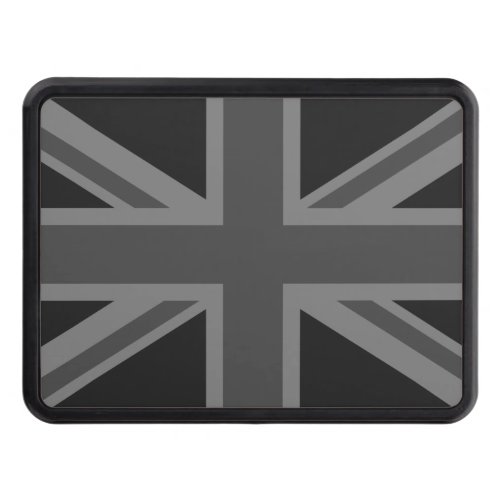 England Flag Black Gray Trailer Hitch Cover