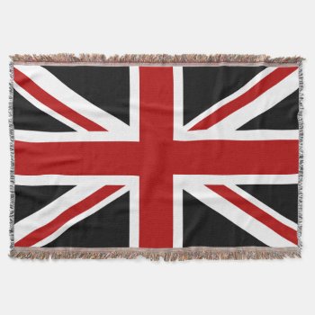 England Flag Black Red White Throw Blanket by electrosky at Zazzle