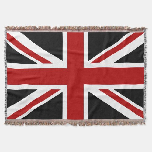 England Flag Black Red White Throw Blanket