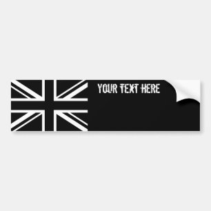 England Flag Black White Bumper Sticker