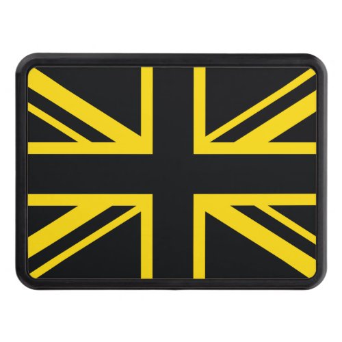 England Flag Black Yellow Trailer Hitch Cover