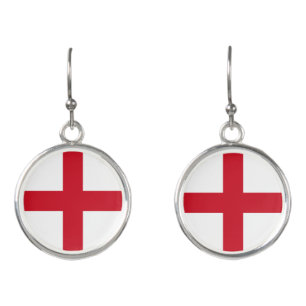 England Flag Earrings
