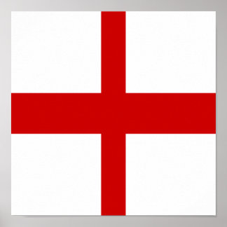 England Flag English Country Pride Home Homeland Poster