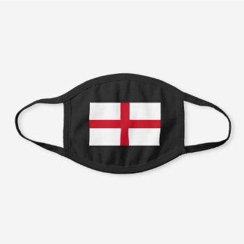 England Flag English Patriotic Black Cotton Face Mask by YLGraphics at Zazzle