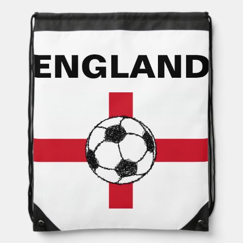 England Flag  Football Ball Drawstring Bag