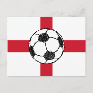 England Flag Football Ball Postcard