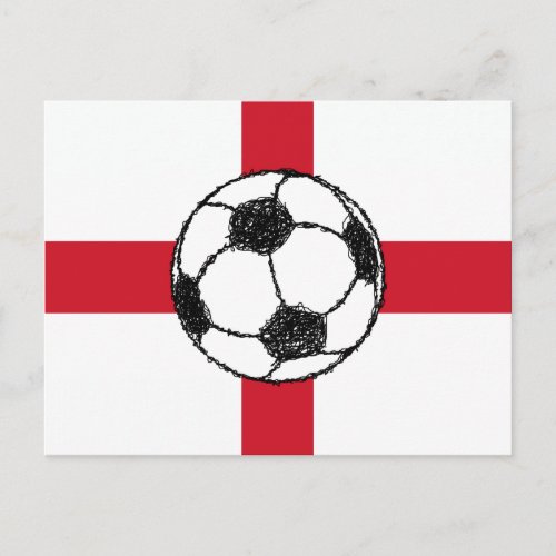 England Flag  Football Ball Postcard
