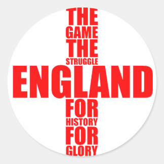 England Flag Football Team Classic Round Sticker