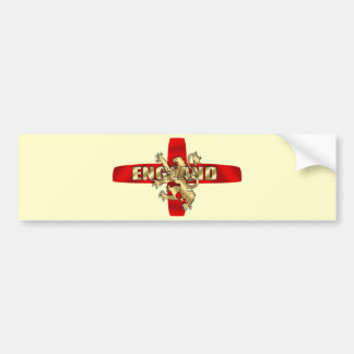 England flag Gold logo lion fun artwork gifts Bumper Sticker