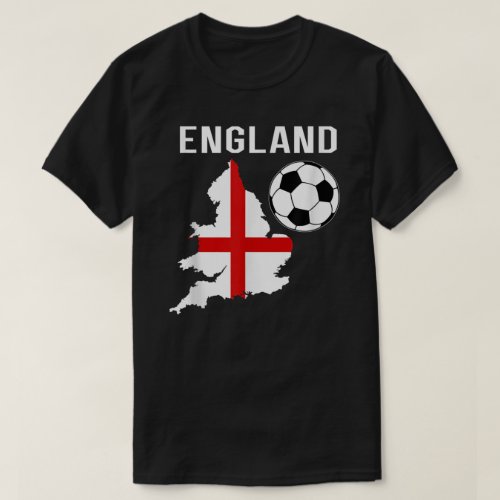 England Flag Jersey England Soccer Football  T_Shirt