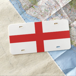 England Flag License Plate