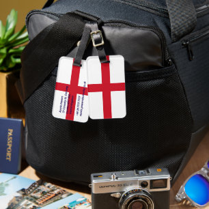 England flag luggage tag