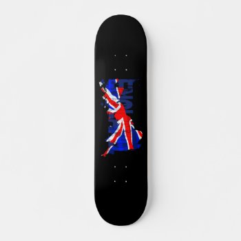 England Flag Map 02 Skateboard by Method77 at Zazzle