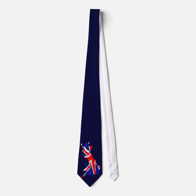 England Flag Map Tie (Front)